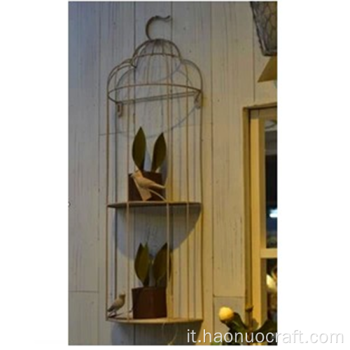 Tieyi Birdcage Wall Hanging Wall Decorativo Birdcage Soggiorno Decorativo Flower Rack Decorato Birdcage Pigeon